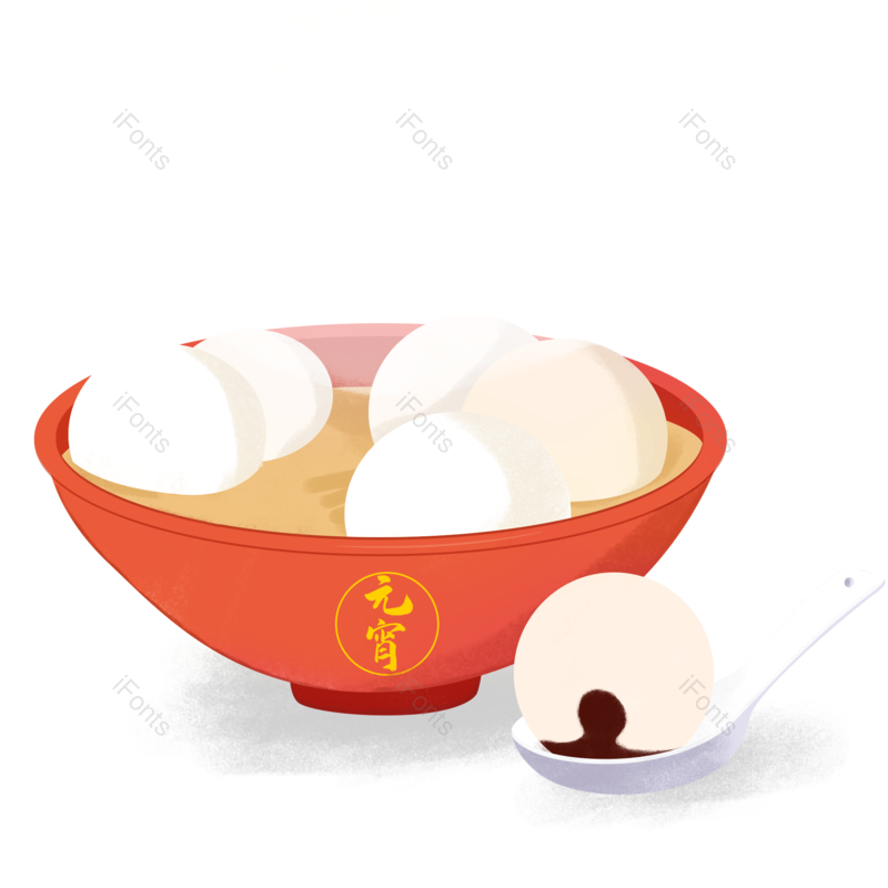 素材图片,元宵元素,元宵节PNG,汤圆免抠素材
